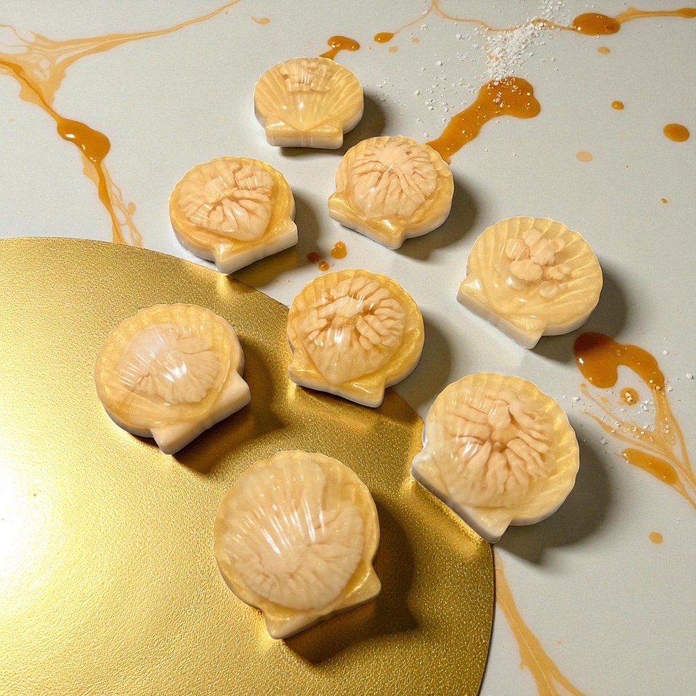 Hand Crafted “Salted Caramels” Scented Soap Bar w/ Aloe Vera by Sky & Seashells